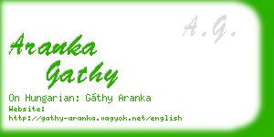 aranka gathy business card
