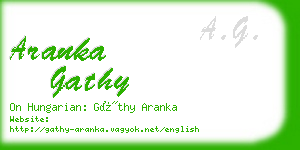 aranka gathy business card